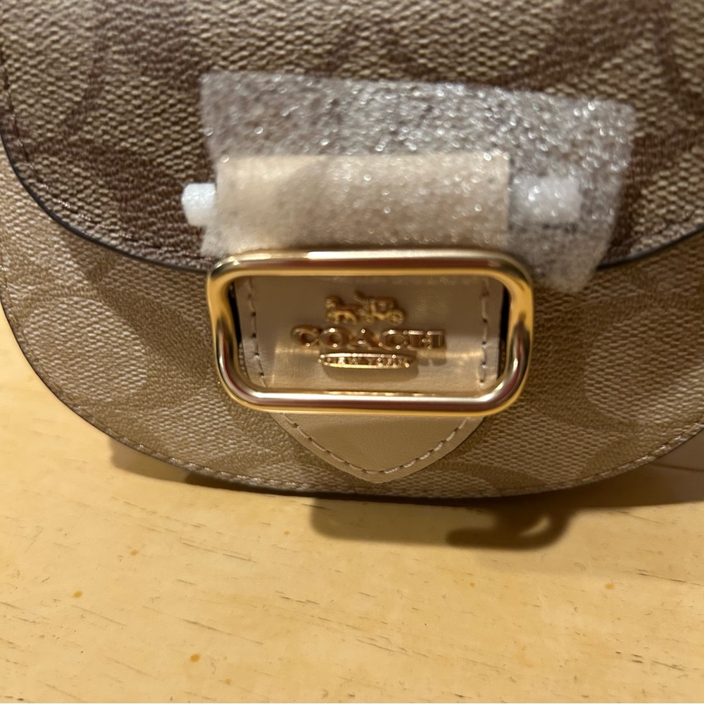 Coach Morgan card case mini bag with signature monogram style CJ 541 - Picture 3 of 9